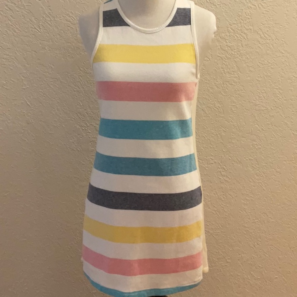 Splendid - Gray Malin Dress - Multi-Color Bold Striped Cotton Blend Size XS